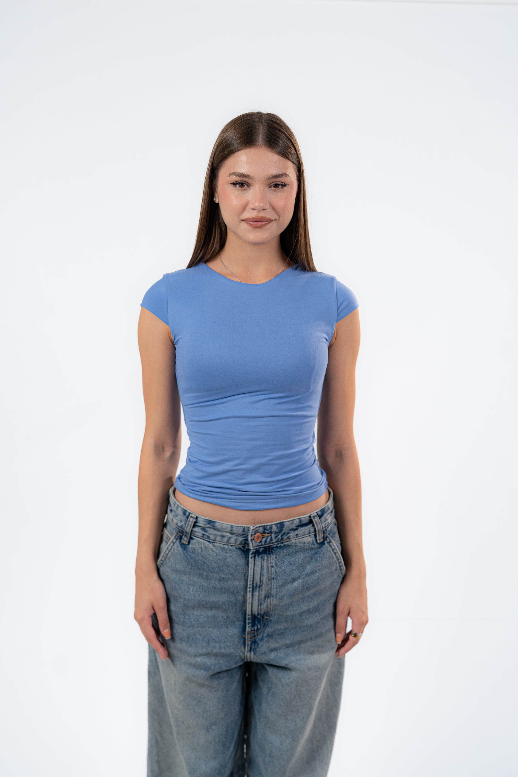 MICROFIBER CREWNECK TOP