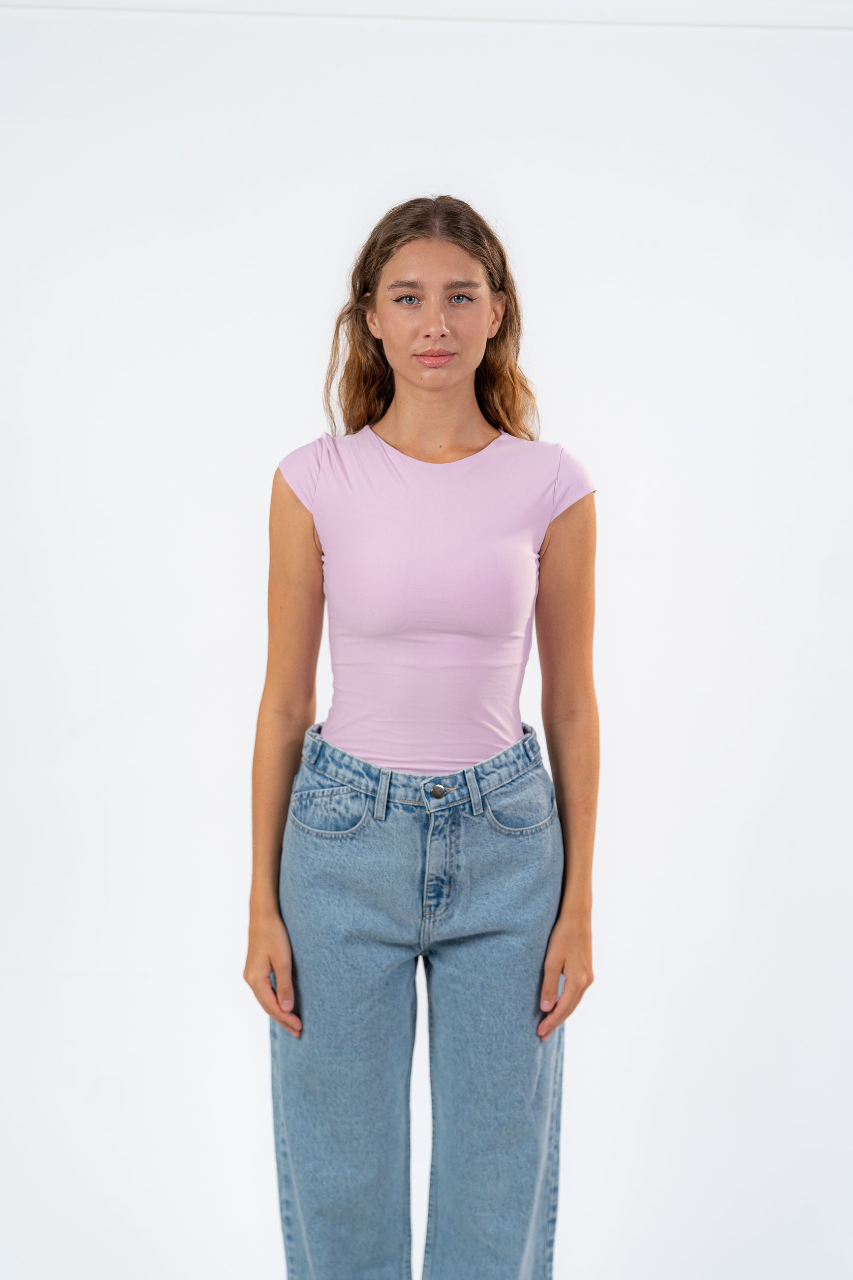 MICROFIBER CREWNECK TOP