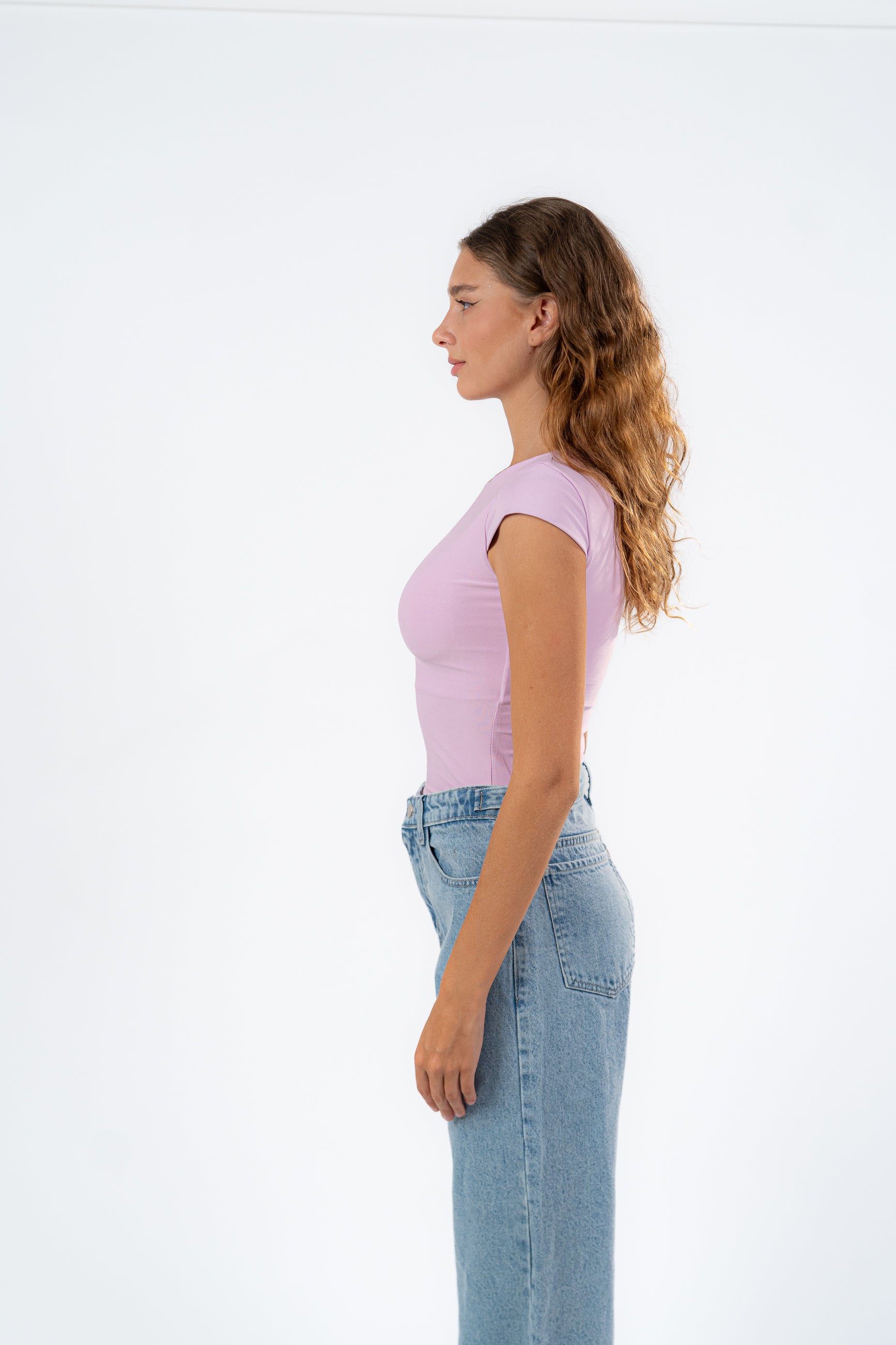 MICROFIBER CREWNECK TOP