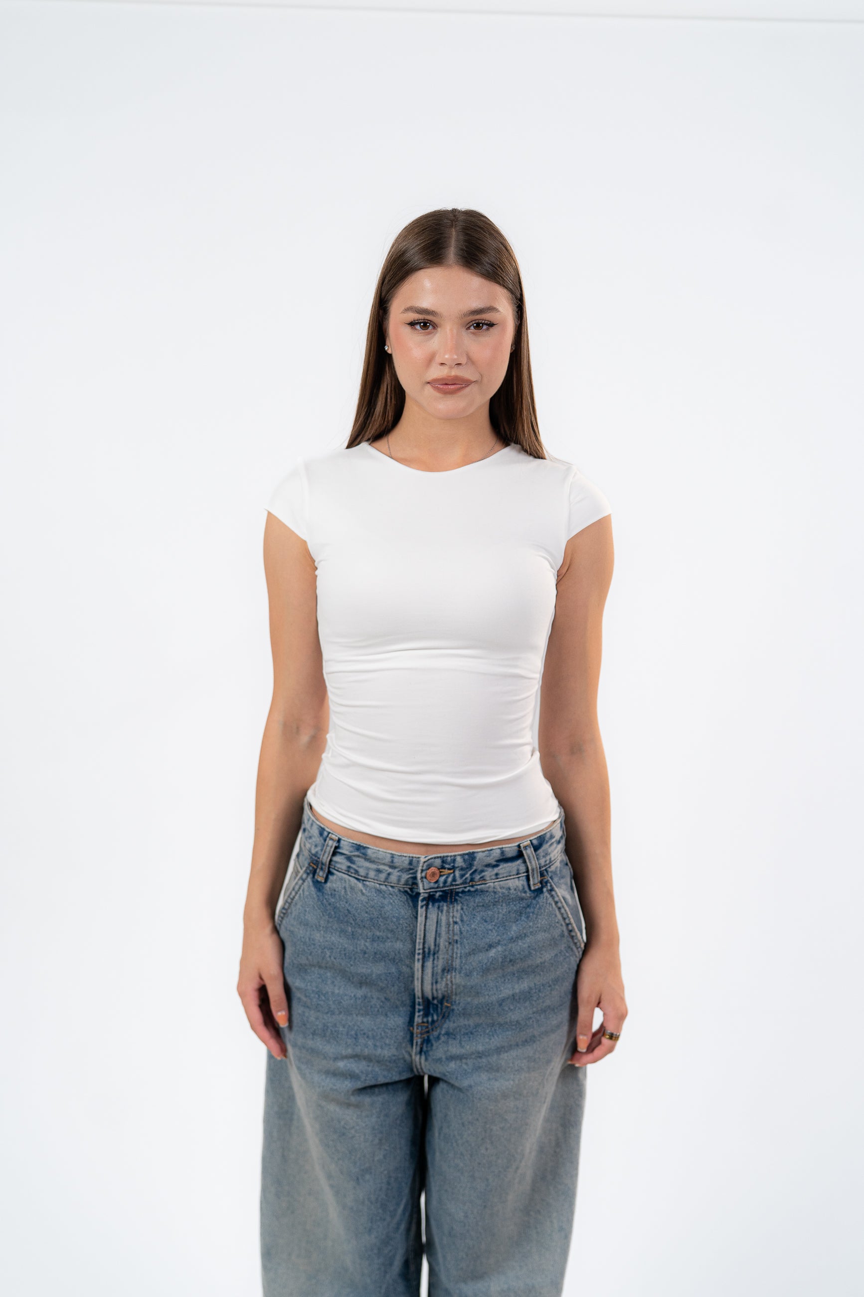 MICROFIBER CREWNECK TOP