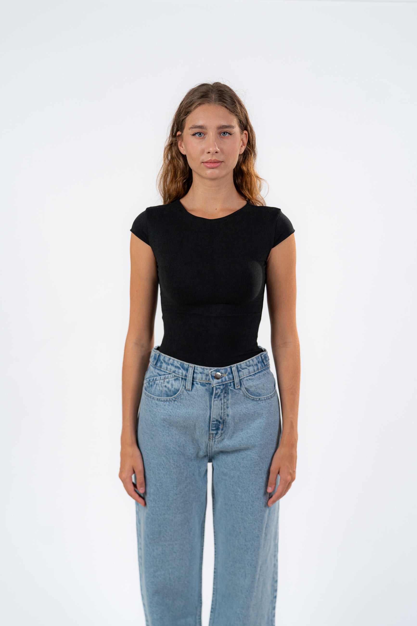 MICROFIBER CREWNECK TOP