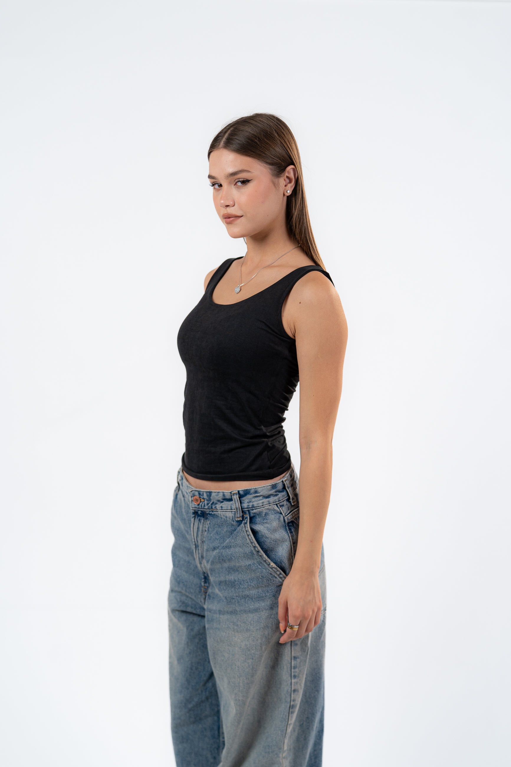 MICROFIBER U-SHAPED TANK TOP
