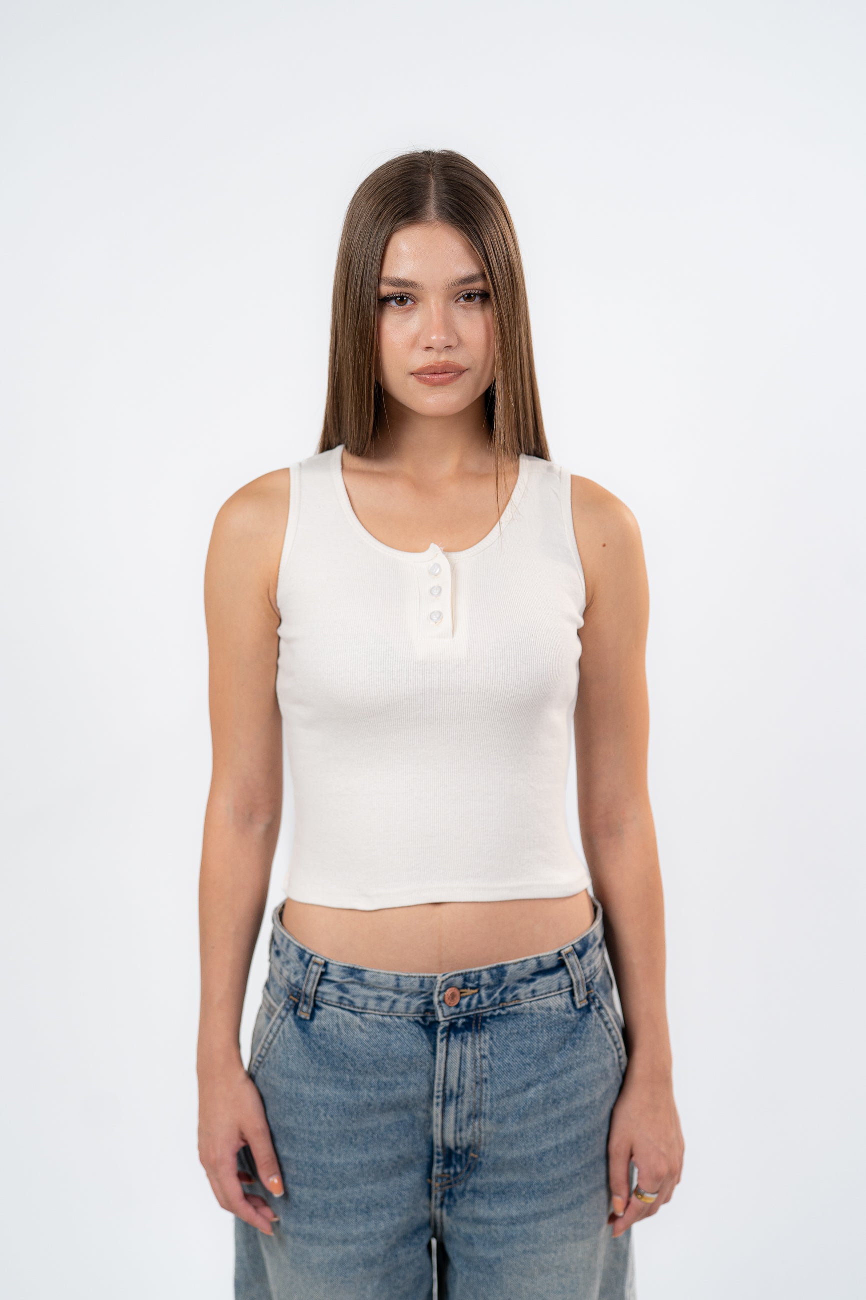 BUTTON UP TANK TOP