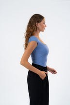 MICROFIBER SQUARE NECK TOP