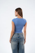 MICROFIBER CREWNECK TOP