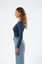scoop neck-top