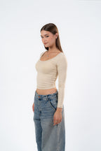 scoop neck-top