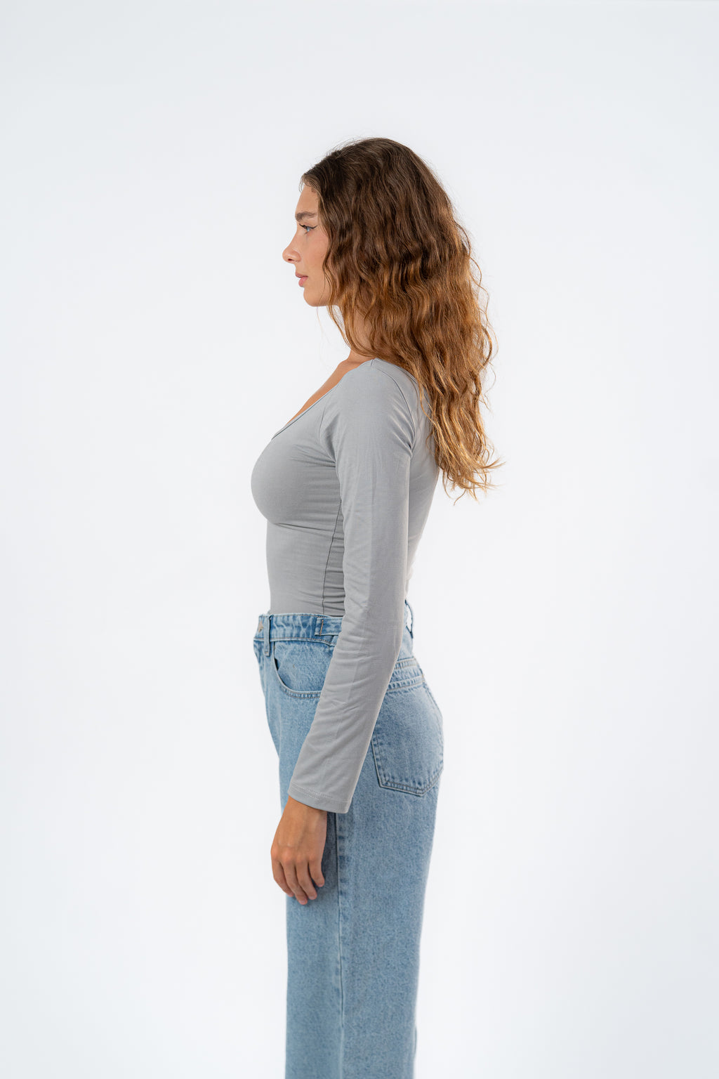 scoop neck-top