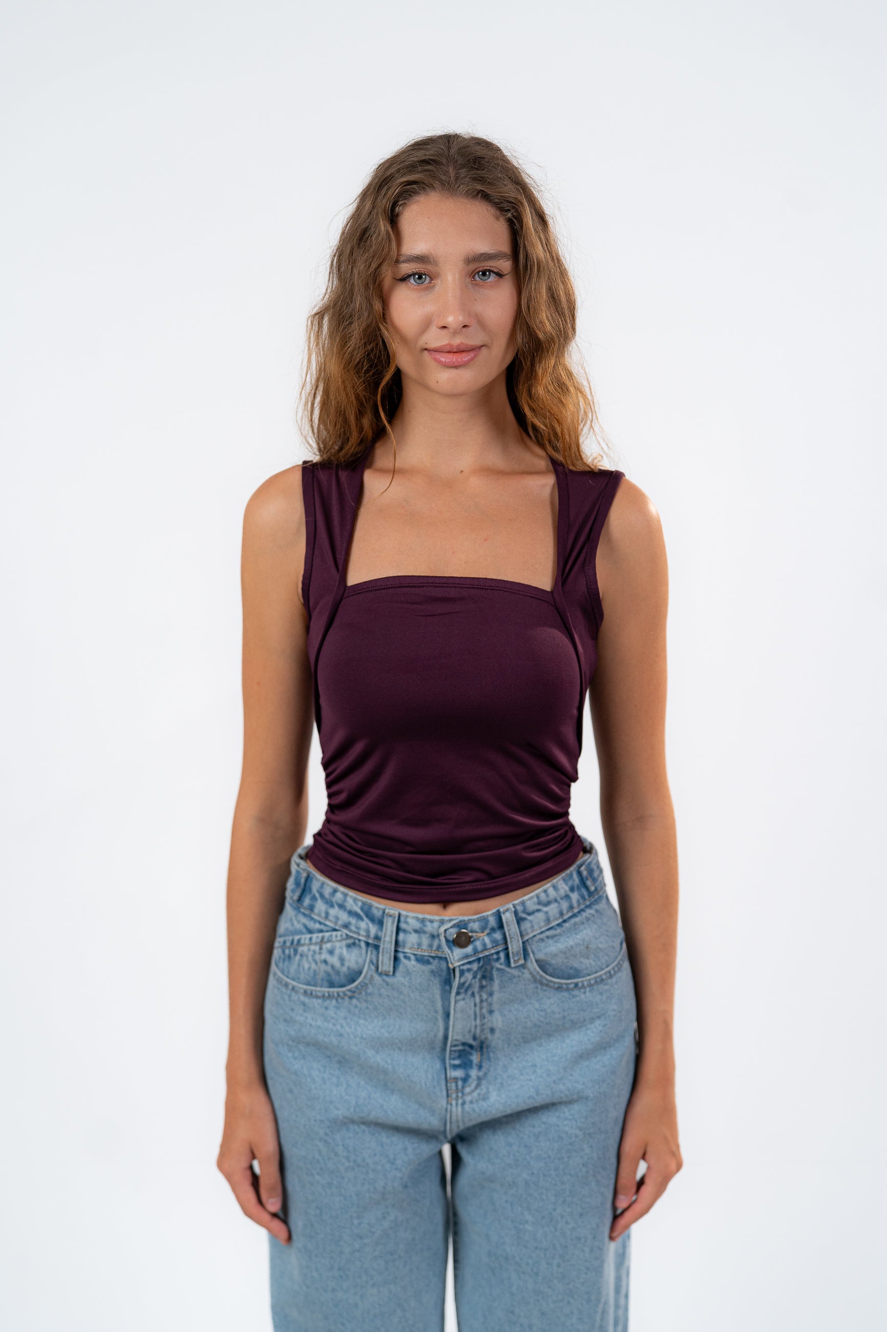 SQUARE NECK-TOP