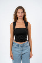 SQUARE NECK-TOP