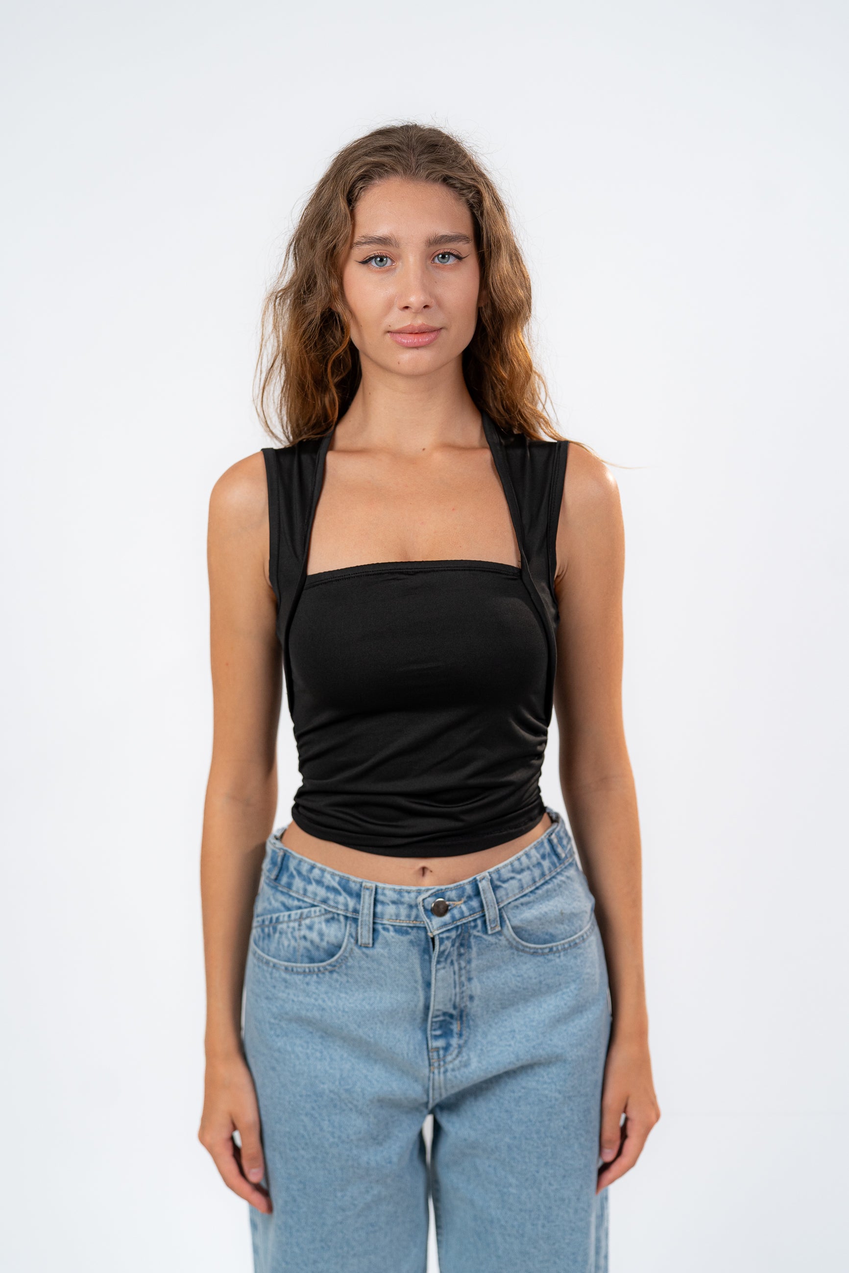 SQUARE NECK-TOP