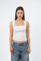 SQUARE NECK-TOP
