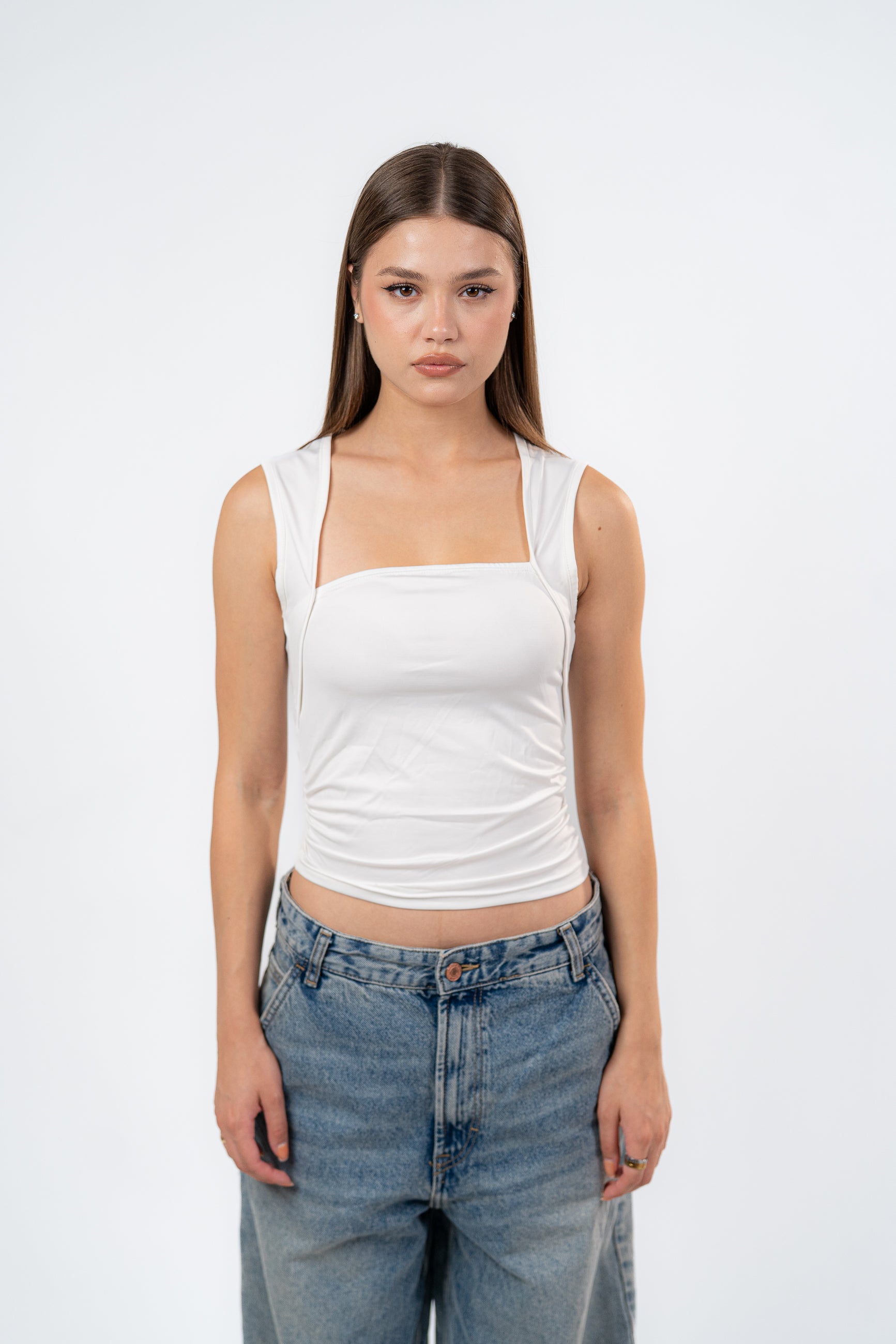 SQUARE NECK-TOP