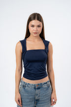 SQUARE NECK-TOP