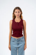 BUTTON UP TANK TOP