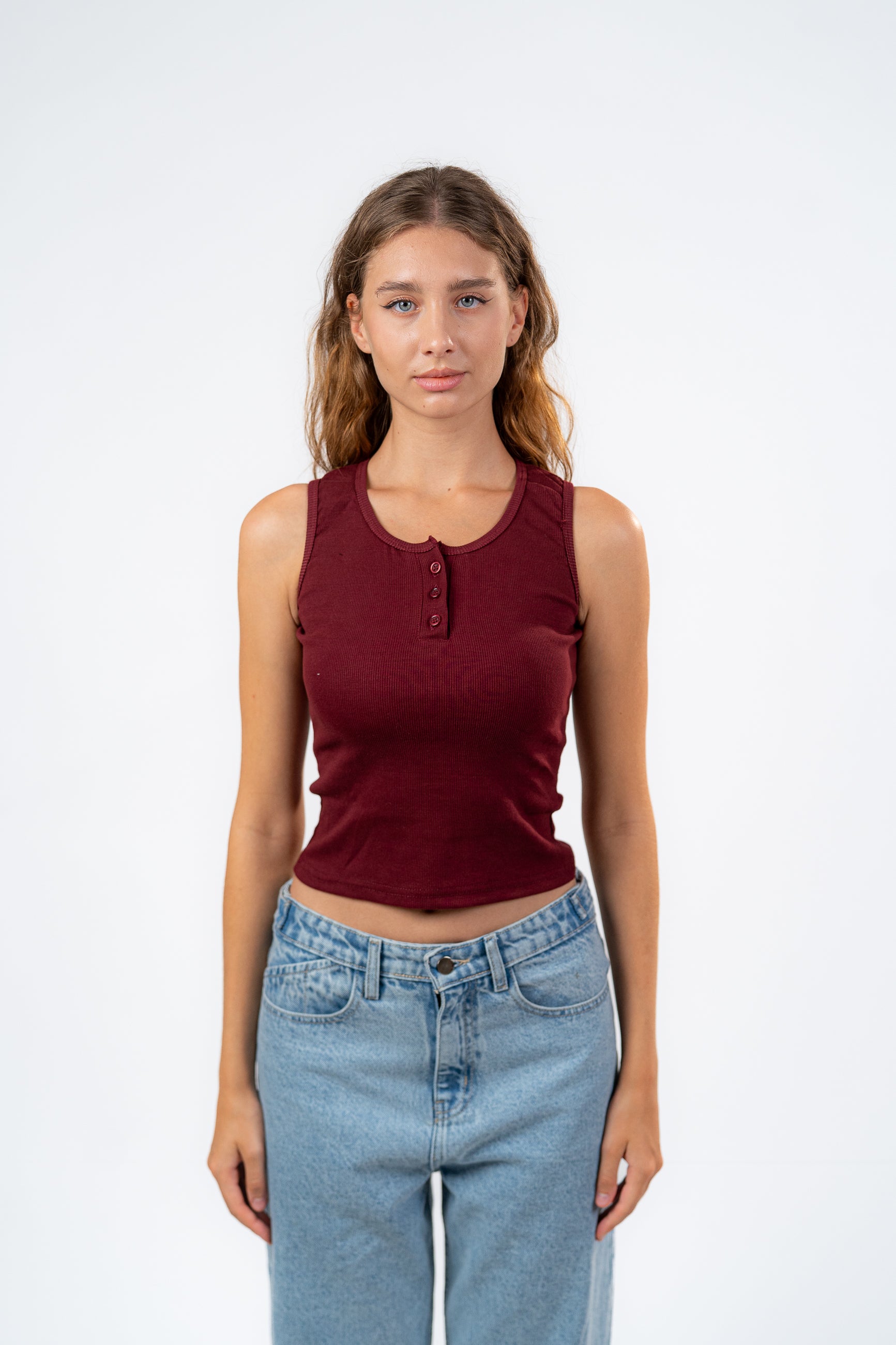 BUTTON UP TANK TOP