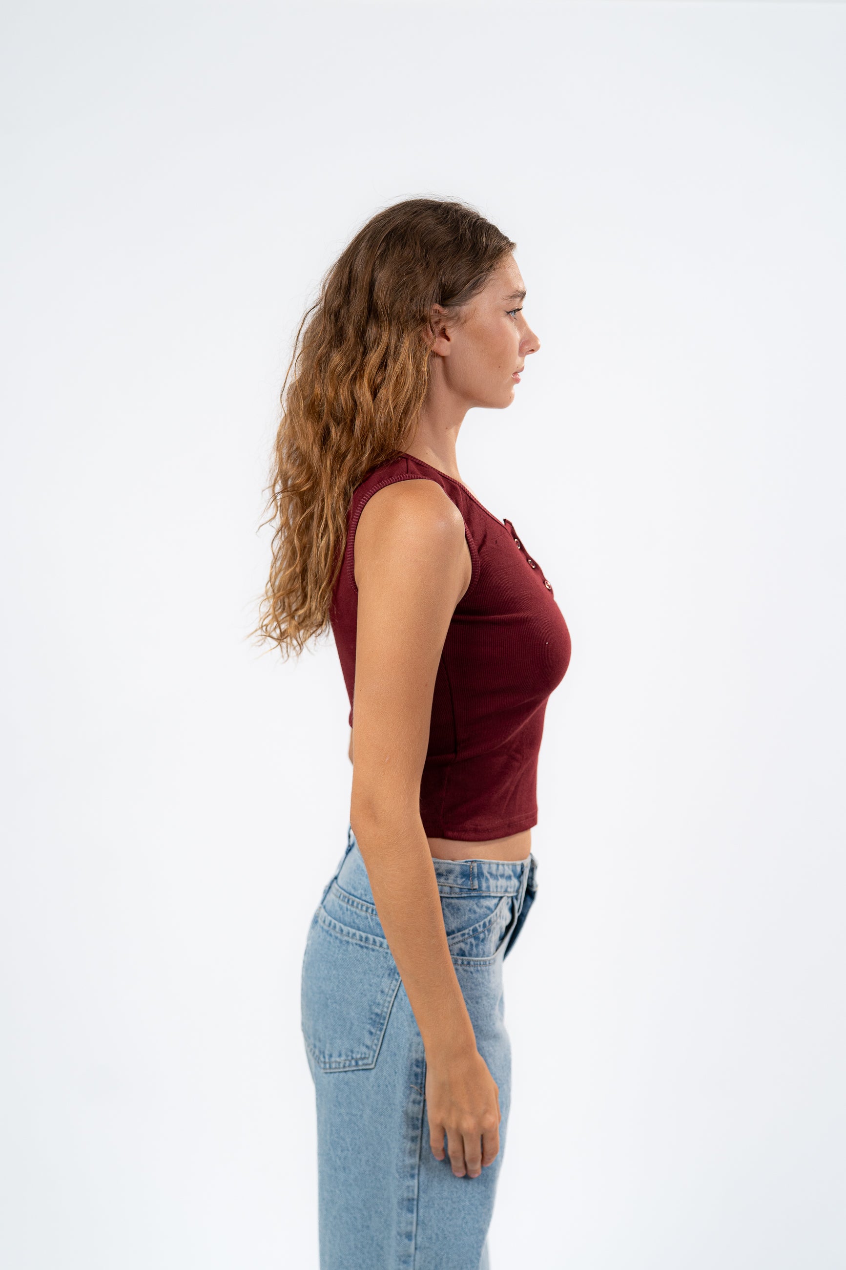 BUTTON UP TANK TOP