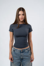 BACKLESS ROUND NECK