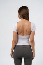BACKLESS ROUND NECK